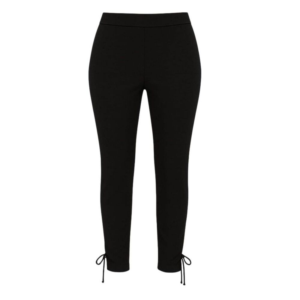 I Saw It First Womens/Ladies Tied Hem Pants / Black